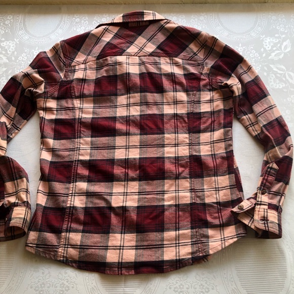 Plaid Button-Up Shirt - Red and Pink - Picture 14 of 16